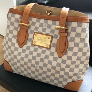 LOUIS VUITTON Hampstead Damier Azur Tote MM